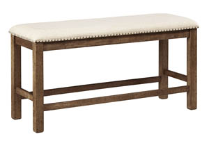 Image for Moriville Gray Double Upholstered Bench