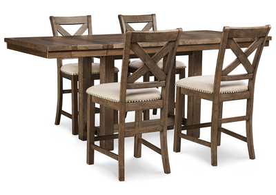 Image for Moriville Counter Height Dining Table and 4 Barstools
