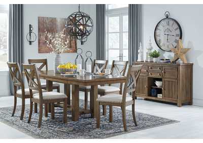 Moriville Dining Table and 6 Chairs with Storage,Signature Design By Ashley