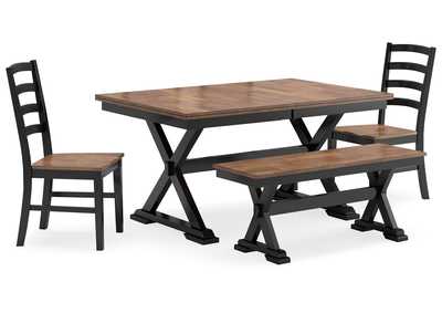 Image for Wildenauer Dining Table and 2 Chairs and Bench