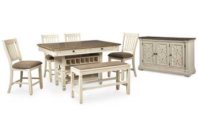 Image for Bolanburg Counter Height Dining Table, 4 Barstools, Bench and Server