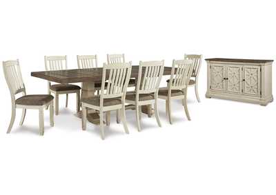 Bolanburg Dining Table and 8 Chairs with Storage,Signature Design By Ashley