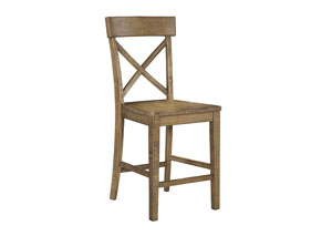 Image for Trishley Light Brown Barstool (Set of 2)