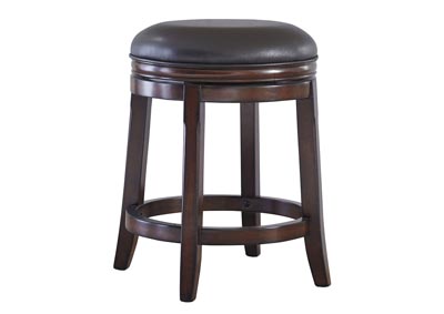 Image for Porter Rustic Brown Upholstered Swivel Stool (Set of 2)