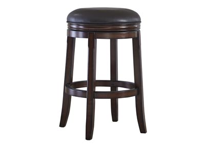 Image for Porter Rustic Brown Tall Upholstered Swivel Stool (Set of 2)
