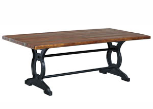 Image for Zurani Brown/Black Rectangular Dining Room Table