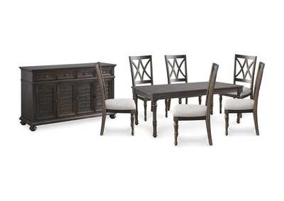 Image for Lanceyard Dining Table and 6 Chairs with Storage