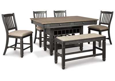 Image for Tyler Creek Counter Height Dining Table and 4 Barstools and Bench