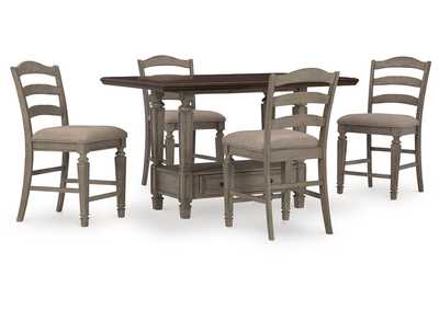 Lodenbay Counter Height Dining Table and 4 Barstools,Signature Design By Ashley
