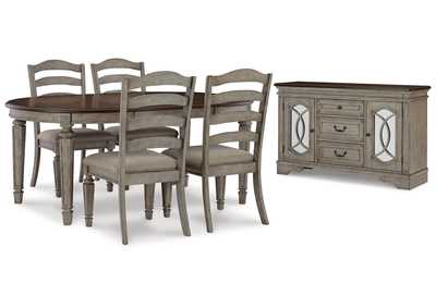 Image for Lodenbay Dining Table and 4 Chairs with Storage