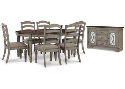 Image for Lodenbay Dining Table and 6 Chairs with Storage