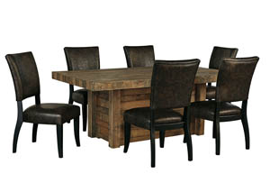 Image for Sommerford Brown Rectangular Dining Room Table w/4 Upholstered Side Chairs