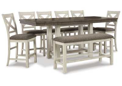 Image for Brewgan Counter Height Dining Table and 6 Barstools and Bench