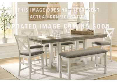 Image for Brewgan Counter Height Dining Table and 6 Barstools and Bench