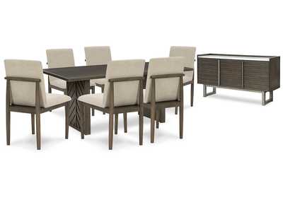Arkenton Dining Table and 6 Chairs with Storage