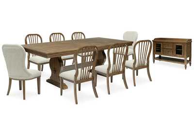 Image for Sturlayne Dining Table and 8 Chairs with Storage