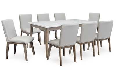 Loyaska Dining Table and 8 Chairs