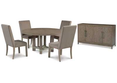 Chrestner Dining Table and 4 Chairs with Storage