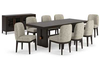 Burkhaus Dining Table and 8 Chairs with Storage