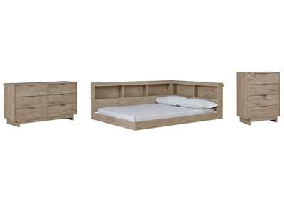 Image for Oliah Full Bookcase Storage Bed with Dresser and Chest