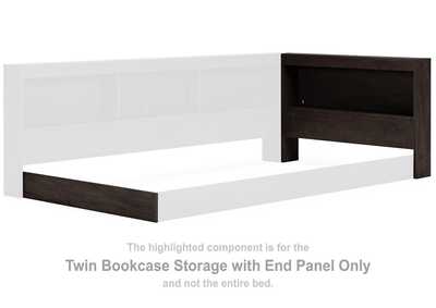 Image for Piperton Twin Bookcase Storage with End Panel