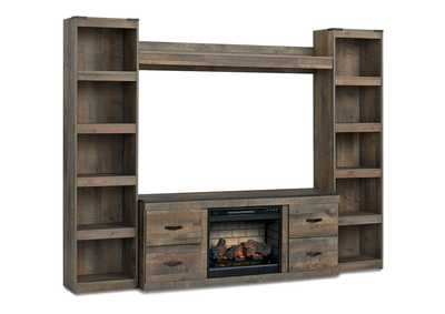 Image for Trinell 4-Piece Entertainment Center with Electric Fireplace