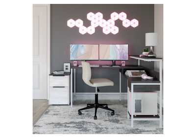 Dorrinson Home Office L-Desk with Storage,Signature Design By Ashley