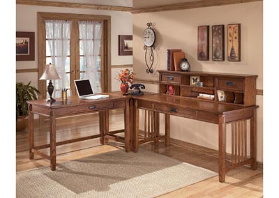 Image for Cross Island L-Shape Desk w/ Low Hutch 