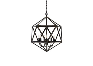 Image for Bronze Finish Metal Pendant Light