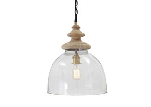 Image for Farica Transparent Glass Pendant Light