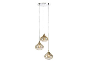 Image for Jodoc Silver Finish Glass Pendant Light