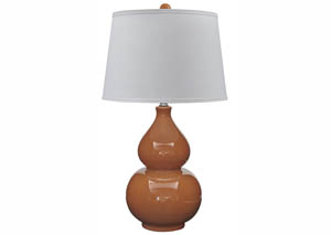 Image for Saffi Orange Ceramic Table Lamp