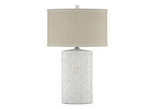 Image for Shelvia Antique White Ceramic Table Lamp