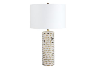 Image for Alejandra Gold Finish/White Ceramic Table Lamp