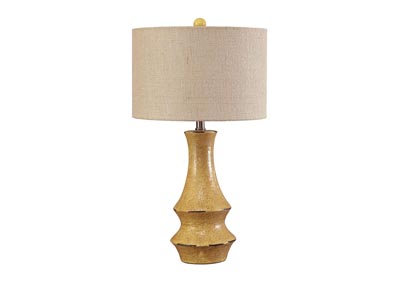 Image for Jenci Antique Yellow Ceramic Table Lamp