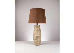 Image for Haldis Brown & Cream Ceramic Table Lamp (Set of 2)