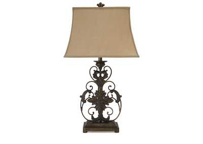 Image for Gold Finish Metal Table Lamp