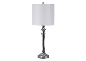 Image for Taji Chrome Finish Metal Table Lamp (Set of 2)