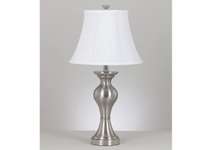 Image for Rishona Brushed Silver Table Lamp (Set of 2)
