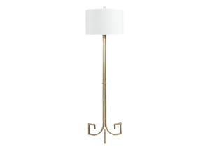 Image for Jankin Antique Gold Finish Metal Floor Lamp
