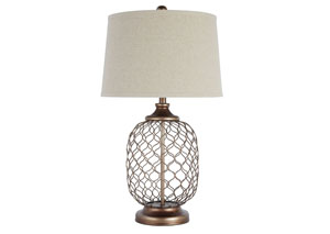 Image for Gold Finish Metal Table Lamp