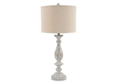 Image for Bernadate Whitewash Poly Table Lamp  (Set of 2)