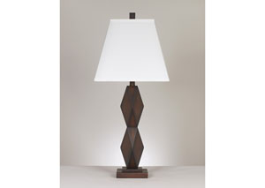 Image for Natane Dark Brown Poly Table Lamp (Set of 2)
