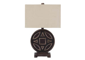 Image for Tabrimon Antique Black Wood Table Lamp