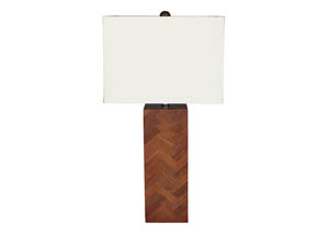 Image for Tabeal Brown Wood Table Lamp