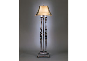 Image for Dark Brown/Gold Desana Poly Floor Lamp