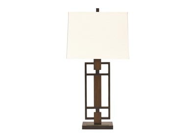 Image for Bronze & Wood Finish Omaris Metal Table Lamp (Set of 2)