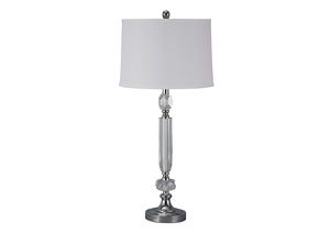 Image for Tajo Clear/Silver Finish Crystal Table Lamp