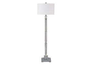 Image for Marlon Clear/Silver Finish Metal Floor Lamp