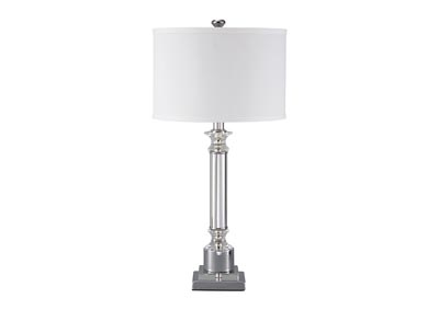 Image for Marlon Clear/Silver Finish Metal Table Lamp